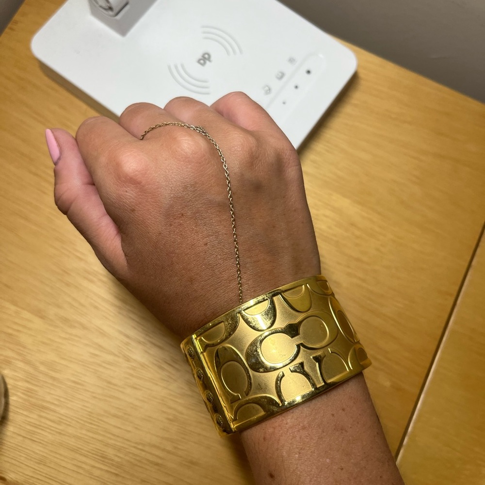 Coach gold bangle bracelet